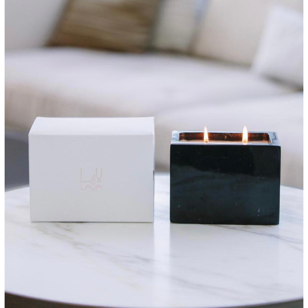 Pebble Sands Rectangle Marble Candle